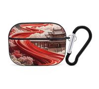 The Road of Color AirPod Pro Case, Anti Scratch Hard PC Cover with Keychain, AirPod Pro 2nd/1st Case Accessories for Women Men, Black-Style