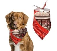 The Road of Color Dog Bandanas for Feeding Grooming, Triangle Pet Bibs Washable Pets Scarf for Cats & Dogs