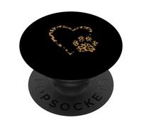 The Road To My Heart Paw Prints Leopard Animal PopSockets Adhesive PopGrip