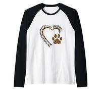 The Road to My Heart Paw Prints Leopard Animal Raglan Baseball Tee