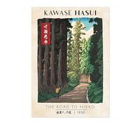 The Road To Nikko Traditional Woodblock Poster, Ukiyo-e Art Prints, Japanese Wall Art, Scenic Landscapes Home Decor, A4 (Print Only) - 29.7x21cm