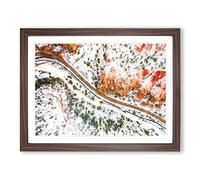 The Road To Nowhere Painting Modern Art Framed Print | A2 Walnut Framed Wall Art | Ready to Hang | Modern Historical Picture | Living Room Bedroom Lounge Office