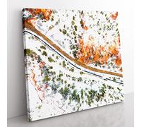 The Road to Nowhere Painting Modern Canvas Wall Art Print Ready to Hang, Framed Picture for Living Room Bedroom Home Office Décor, 50x50 cm (20x20 Inch)