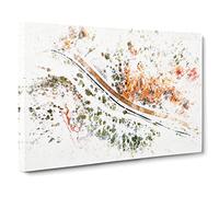 The Road To Nowhere Watercolour Canvas Print | Gallery Wrapped 30mm Frame Wall Art | 24x16 inches | Ready to Hang | Modern Picture | Living Room Bedroom Lounge Office