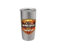 The Road to Success is Always Under Construction Funny Joke Stainless Steel Insulated Tumbler