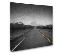 The Road to Texas Canvas Print | Gallery Wrapped 30mm Frame Wall Art | 20x20 inches | Ready to Hang | Abstract Picture | Living Room Bedroom Lounge Office
