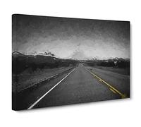 The Road To Texas Canvas Print | Gallery Wrapped 30mm Frame Wall Art | 24x16 inches | Ready to Hang | Abstract Picture | Living Room Bedroom Lounge Office