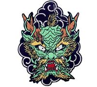 The Roaring Dragon Patch Embroidered Applique Badge Iron On Sew On Emblem