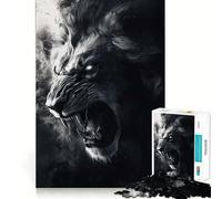 The Roaring Lion Jigsaw Puzzles for Teenagers 1000 Pieces Logic Game Home Pastime Precise Cut Festival Gift (38x26cm)