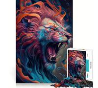 The Roaring Lion Teenager Jigsaw Puzzles 1000 Pieces Memory Boost Home Activity Pattern Assembly Perfect Present (38x26cm)