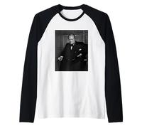 The Roaring Lion (Winston Churchill) Raglan Baseball Tee
