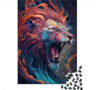 The Roaring Lion Wooden Jigsaw Puzzles for Adults 1000 Piece Puzzles Rectangular Puzzle And Home Decor And Family Game 1000pcs (75x50cm)
