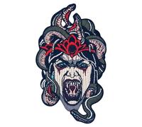 The Roaring Medusa Patch Embroidered Applique Badge Iron On Sew On Emblem