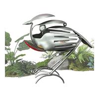 The Robin Scrap Metal Art Sculpture - Handcrafted Bird Statue, Robin Art Sculpture, Metal Robins Garden Ornament 6.30 X 1.38 Inch,for Outdoor Patio Backyard Lawn Pathway Porch Balcony Driveway Terrace