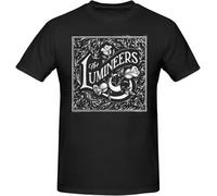 The Rock Lumineers Band T Shirt Man's Casual Tee Cotton Round Neck Short Sleeve Black M