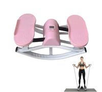 The Rock Stepper,Portable Lateral Stepper With Digital Display, Low-Impact Leg Glute For Home Workout, Track Time Reps Calories(Pink)