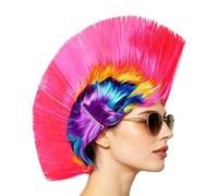 The Rock Style Mohawk Wig, Unisex Cockscomb Haircut, Fun Rock Props, Masquerade and Punk Mohicans, for Adults, Lovers, Families, as well as Women and Men