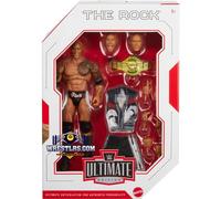 Mattel WWE Ultimate Edition Action Figure & Accessories, 6-inch The Rock Collectible Set, Swappable Heads & Hands, 30 Articulation Points