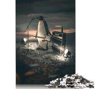 The Rockstar Penguin Puzzle Friendly Materials 100% Recycled Cardboard Jigsaw Puzzle for Women Men Unique Gift 1000pcs (26x38cm)