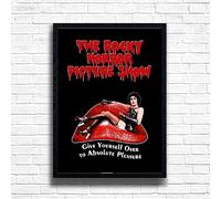 The Rocky Horror Picture Show Poster Print, Musical Print, A4 A3 West End Broadway Theatre Show, Wall Art Deco Special Canvas West End Print, London theatre art frame options (A4 Framed (Black))