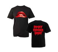 The Rocky Horror Picture Show T-Shirt Front and Back Halloween Funny Costume Horror Lips Tee Unisex Kids Adults Gift Top (Black, 4XL)