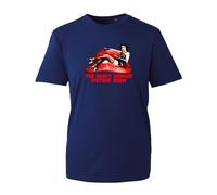 The Rocky Horror Picture Show T-Shirt, Scary Lips Halloween Funny Costume Unisex Adults Gift Tee Top (Navy, XL)