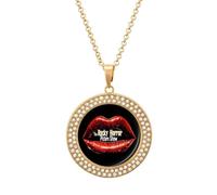The Rocky Horror Picture Show Women's Custom Pendant Necklace Round Diamond Necklaces Jewelry Gifts for Men Birthday