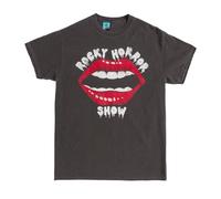 The Rocky Horror Show Lips Vintage Wash Charcoal T Shirt