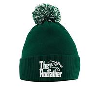 The Rodfather Bobble Hat - Pom Pom Funny Joke Fishing Beanie Hats for Her or Him Dad Grandad Uncle Carp Fishing Gifts, One Size, Bottle