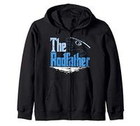 The Rodfather Funny Fishing Parody Gift Zip Hoodie