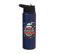 The Roller Hockey Troll Funny Christmas Pajama - Roller Stainless Steel Insulated Water Bottle