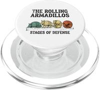The Rolling Armadillos Stages Of Defense PopSockets PopGrip for MagSafe