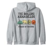 The Rolling Armadillos Stages Of Defense Zip Hoodie