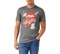 The Rolling Stone Men's Vintage Tattoo Short Sleeve T-Shirt, Grey (Charcoal), Small