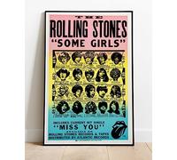 The Rolling Stones 1978 Some Girls Miss You Concert Tour Live Promo : A Huge 36"x24" Poster Print Vintage Retro : BRING YOUR WALLS TO LIFE !