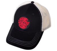 The Rolling Stones 70s Logo Emblem Trucker Baseball Cap in Black The Rolling Stones Black One Size