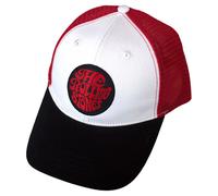 The Rolling Stones 70s Logo Emblem Trucker Baseball Cap in Black The Rolling Stones Black One Size