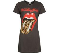 The Rolling Stones Amplified Collection - Leopard Print Tongue Mini Dress charcoal L