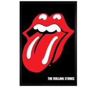 The Rolling Stones Black Wooden Framed Tongue Logo Maxi Poster