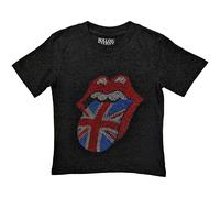 The Rolling Stones British Tongue Embellished T-Shirt in Black | Size: 9-10 Years The Rolling Stones Black 9-10 Years