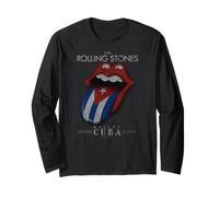 The Rolling Stones Cuba Flag Tongue Rock Music Long Sleeve T-Shirt