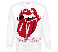 The Rolling Stones Diamond Tongue White Crewneck Sweatshirt white XXL