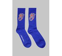 The Rolling Stones Doodle Tongue Ankle Socks in Blue The Rolling Stones Blue One Size