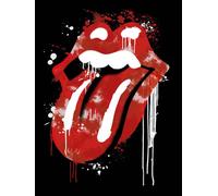 The Rolling Stones "Graffiti Lips" Canvas Print, Cotton, Multi-Colour, 3.20 x 60.00 x 80.00 cm