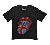 The Rolling Stones Kids British Tongue T-Shirt - Black - 1-2 Years - Model #1234
