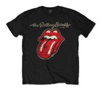 The Rolling Stones Kids T Shirt Plastered Tongue Official Black Ages 3-10 yrs Small (5/6 Yrs)
