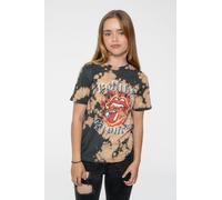 The Rolling Stones Kids Tattoo Flames Dye Wash Tee in Grey | Size: 11-12 Years The Rolling Stones Grey 11-12 Years