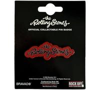 The Rolling Stones Logo Script Badge in Red The Rolling Stones Red
