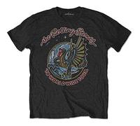 The Rolling Stones Men's Dragon '78 (Back Print) T-Shirt, Black (Black Black), Small (Size:Small)