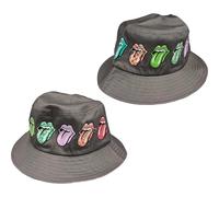 The Rolling Stones Men's Multi-Tongue Bucket Hat in Mid Grey | Size: S/M The Rolling Stones Mid Grey S/M